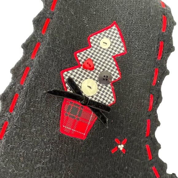 VINTAGE 90s Koret Beautiful Bows Ugly Christmas Sweater Vest Size Medium - Picture 2 of 4